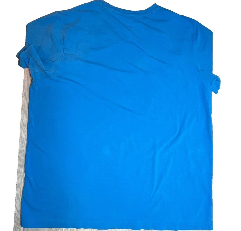 Tommy Bahama Tee Shirt Mens L Blue with Navy Embroidered Swordfish Logo Crewneck - Picture 7 of 9